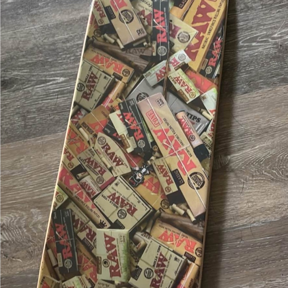 RAW rolling papers skateboard deck collectible
